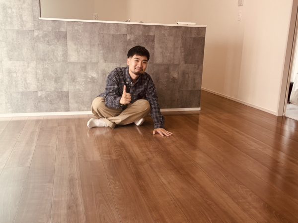 千葉県松戸市フロアコーティング 施工後 お客様の様子