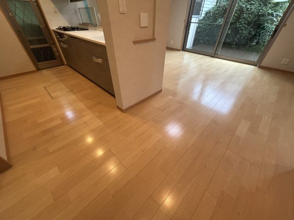 東京都西東京市 フロアコーティング 施工後 わんスマイルコートplus マット仕上り