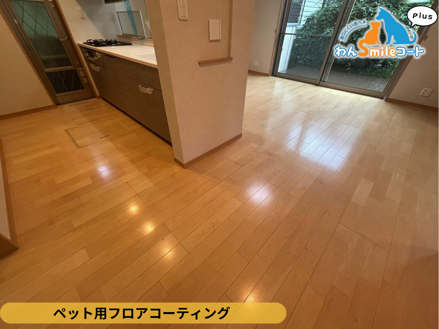 【東京都西東京市】中古戸建てのわんスマイルコートPlus施工事例｜愛犬が滑りにくいマット仕上げのフロアコーティング