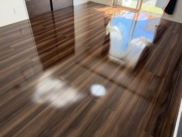 福島県郡山市田村町 フロアコーティング 施工後 わんスマイルコート