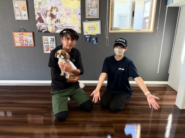 福島県郡山市田村町 フロアコーティング 施工後 お客様の様子