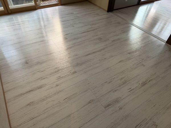 福島県福島市 フロアコーティング 施工後 ガラスUVコーティング