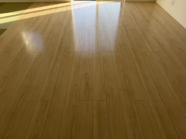 福島県いわき市 フロアコーティング 施工後 わんスマイルコート