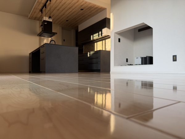 福島県郡山市喜久田町 フロアコーティング 施工後 わんスマイルコート