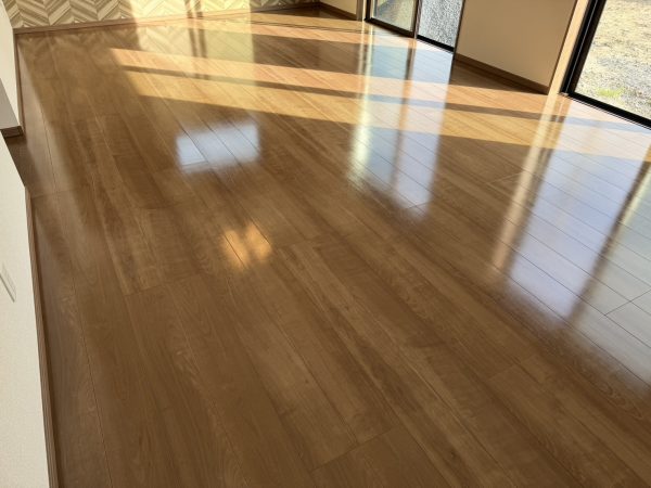 埼玉県加須市 フロアコーティング 施工後 わんスマイルコート
