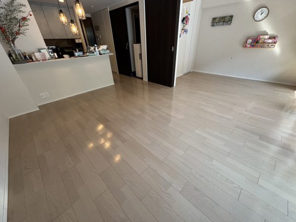 埼玉県越谷市 フロアコーティング 施工後 わんスマイルコート
