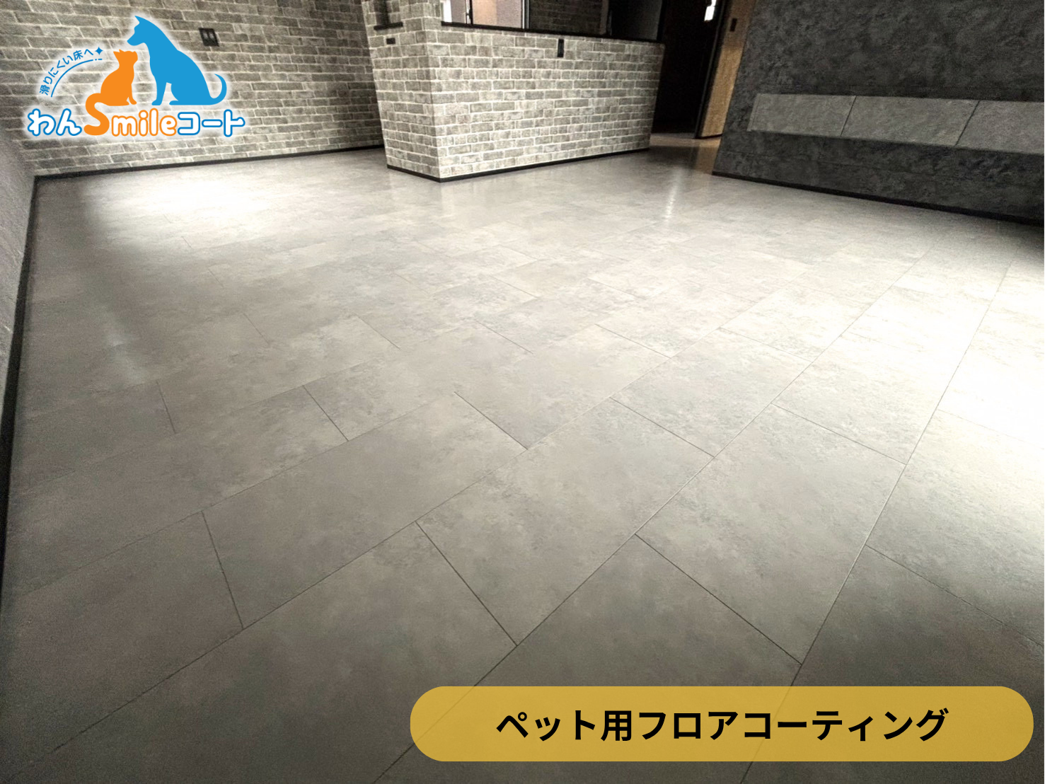 【千葉県木更津市】リノベーション戸建てにわんスマイルコートを施工｜愛犬の滑り対策におすすめのペット用フロアコーティング